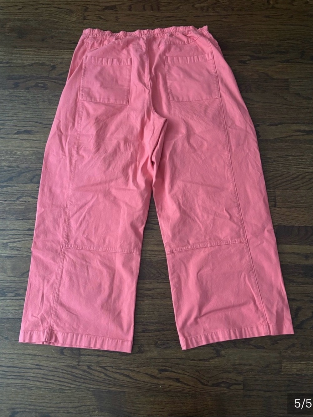 Pilcro Peach Coral Pull On Barrel Utility Balloon Pants Size XL TALL - Picture 5 of 5